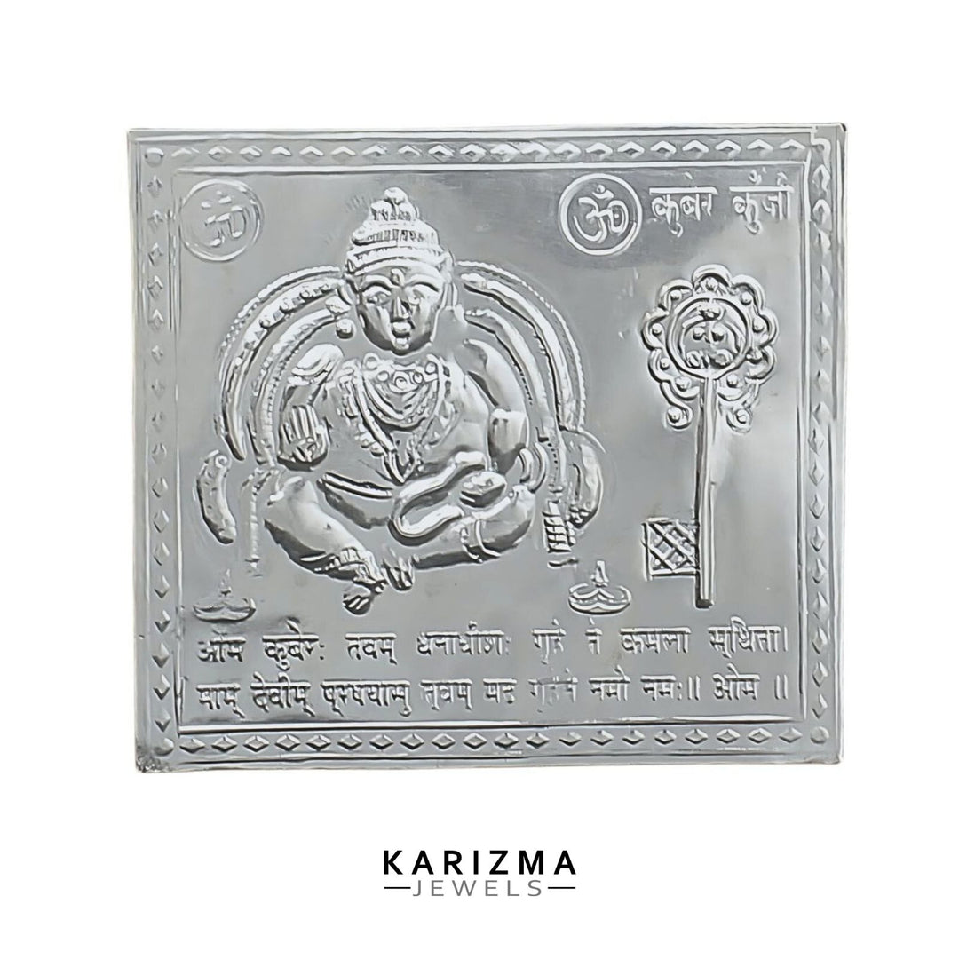 Real Silver Kuber Kunji Yantra for Lal kitab red book and astrological remedies