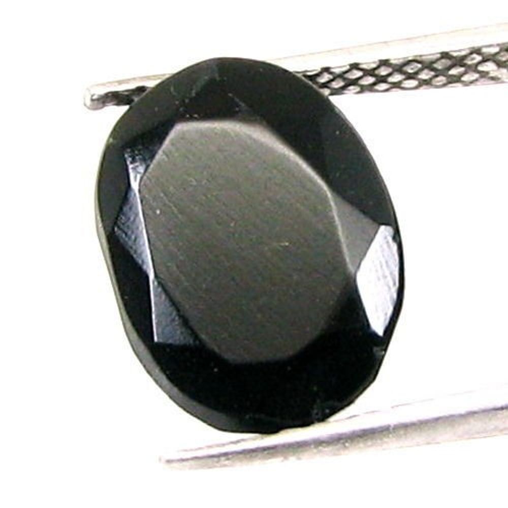6.1Ct Natural Black Onyx Oval Faceted Gemstone