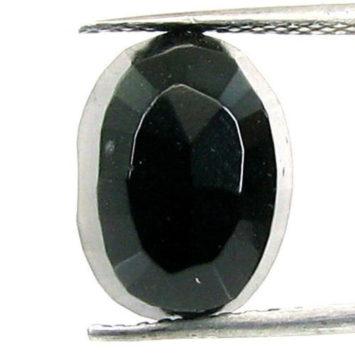 6.1Ct Natural Black Onyx Oval Faceted Gemstone