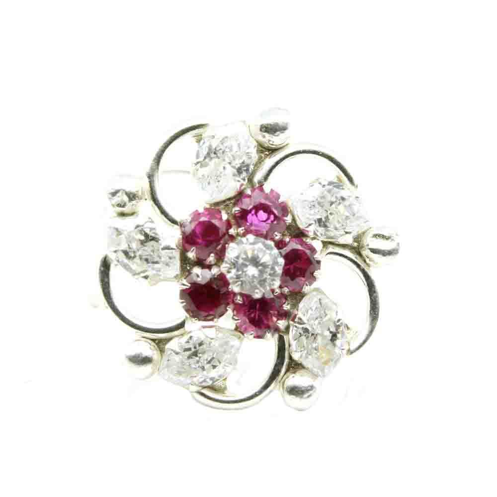 wheel-indian-925-sterling-silver-multi-color-cz-studded-corkscrew-nose-ring-22g