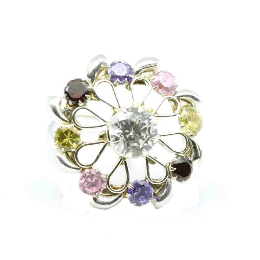 floral-indian-925-sterling-silver-multi-color-cz-studded-corkscrew-nose-ring-22g-10315