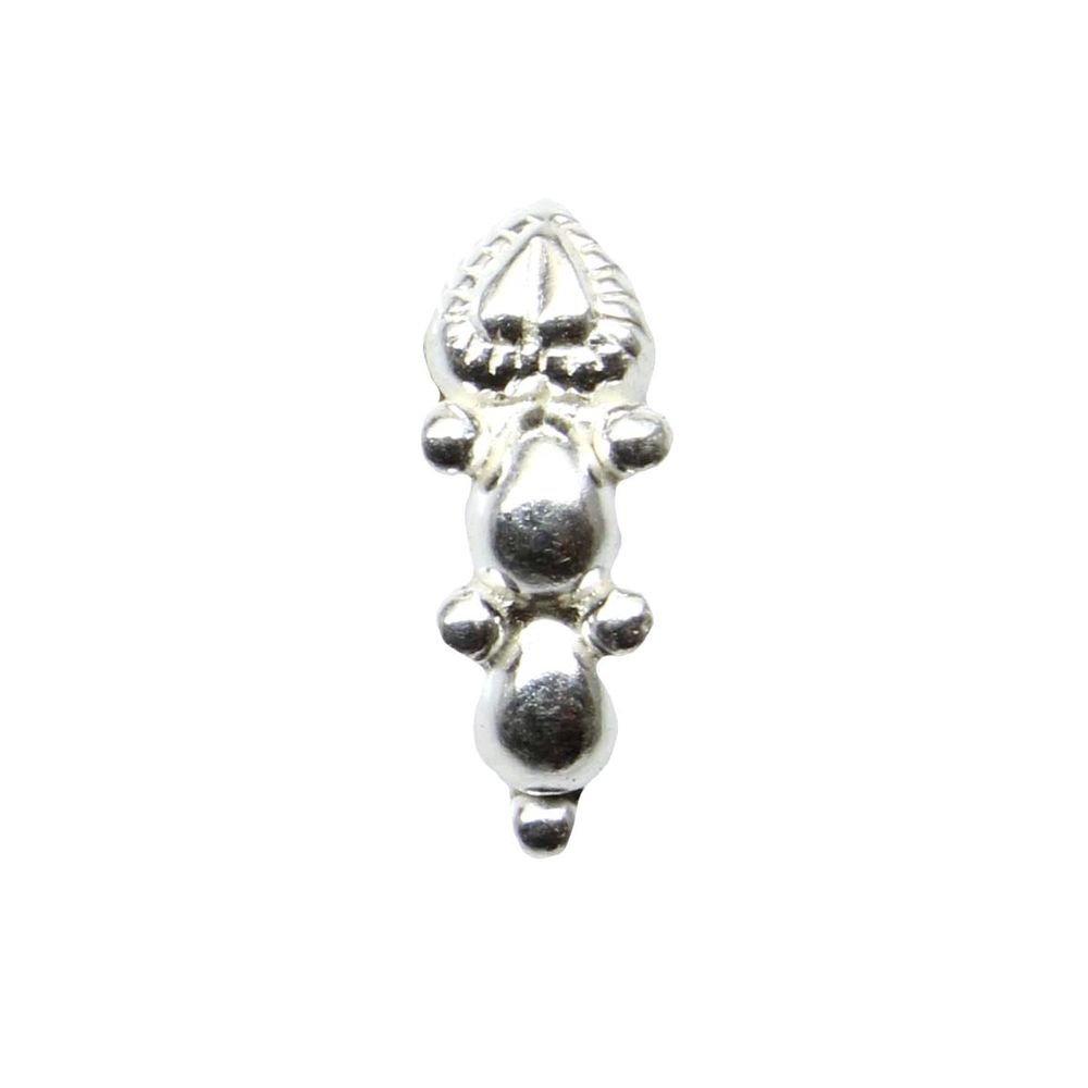 Sterling Silver nose stud, Body Piercing Jewelry Indian Nose ring Push Pin