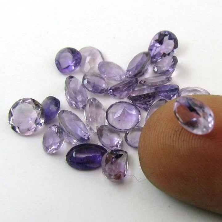 Top Color Natural African Amethyst 294Ct 300pc Lot 8X6mm Pear Faceted Gemstones