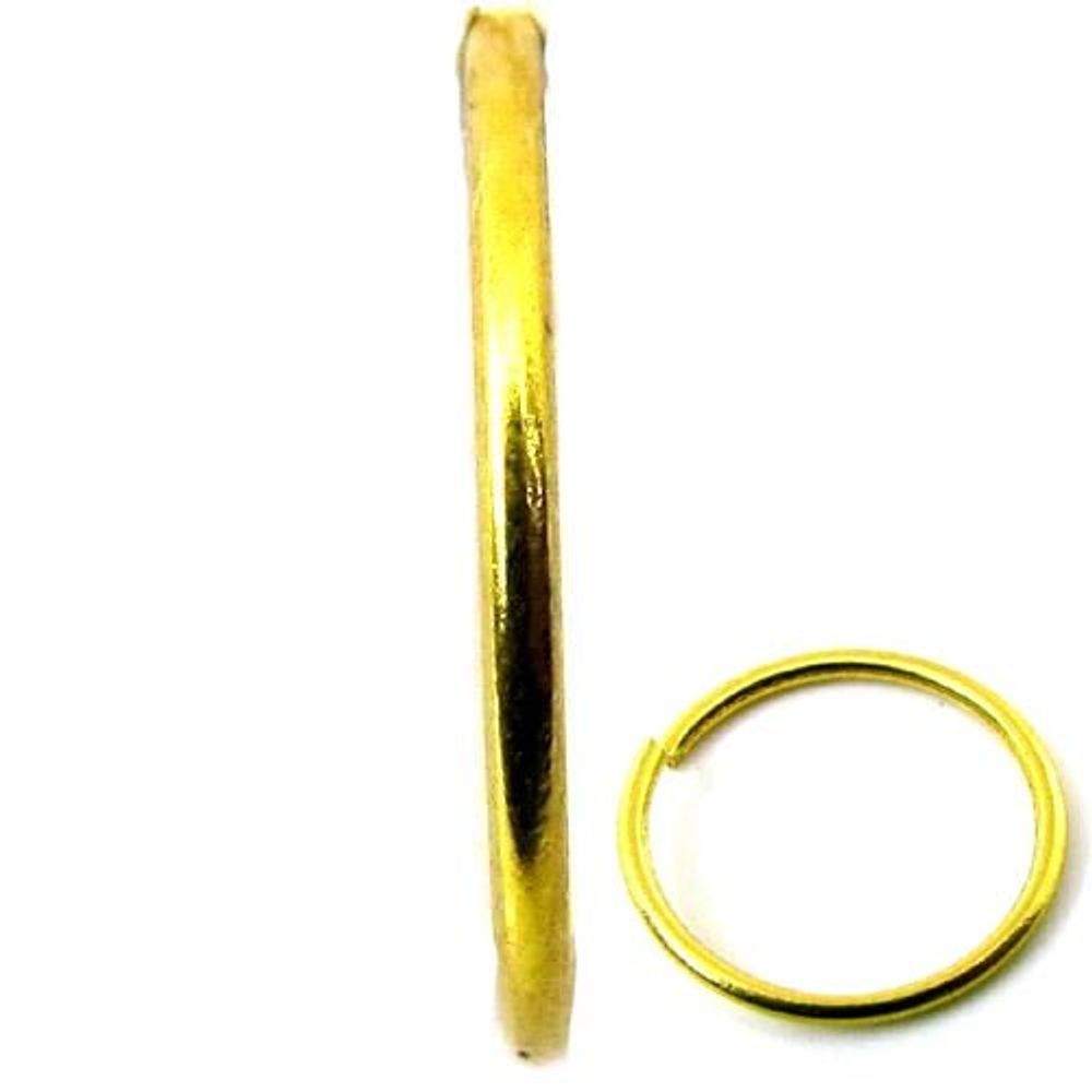 Ethnic-Indian-Plain-Wire-Nose-Hoop-Ring-14k-Solid-Real-Yellow-Gold-Jewelry-22g