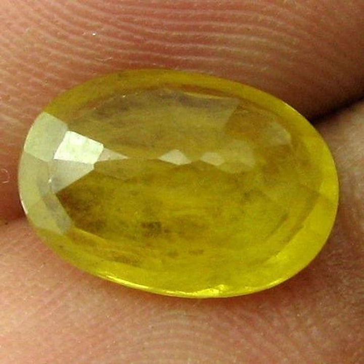 Certified 3.44Ct Natural Precious Yellow Sapphire (Pukhraj) Real Gemstone for Jupiter