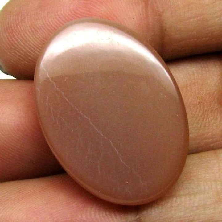 Large 28.7Ct Natural Pink Moonstone Oval Cabochon Fine Gemstone
