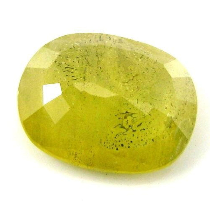 Certified 5.78Ct Natural Yellow Sapphire Pukhraj Oval Cut Gemstone