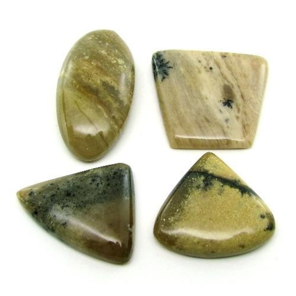 Selected-216Ct-4pc-Wholesale-lot-Natural-Picture-Jasper-Cabochon-Gemstone