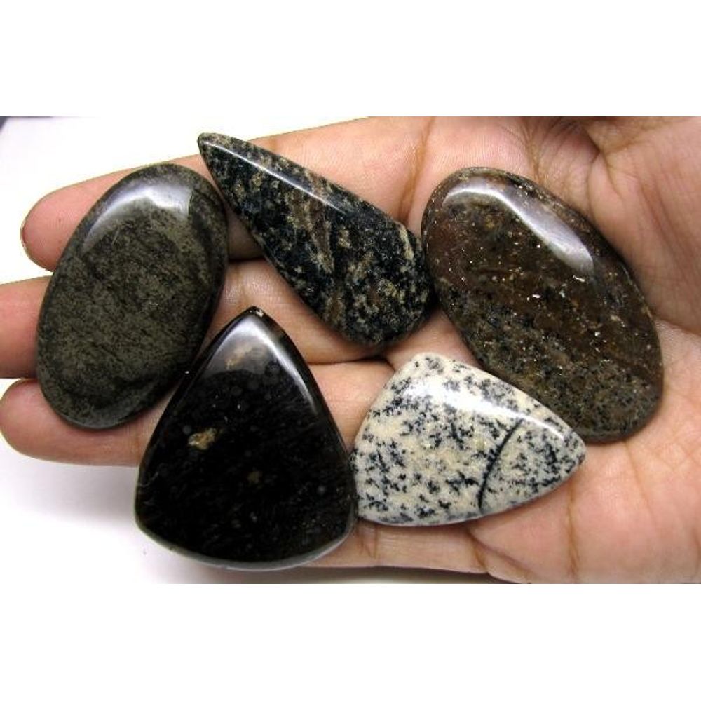 Selected-266Ct-5pc-Wholesale-lot-Natural-Picture-Jasper-Cabochon-Gemstone