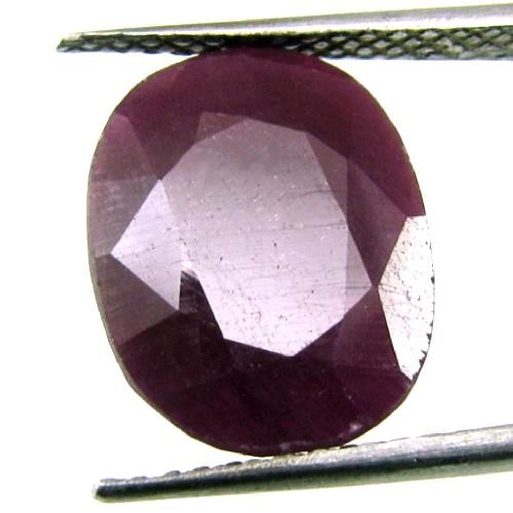 CERTIFIED 8.58Ct Natural Untreated Ruby (MANIK) Oval Faceted Rashi Sun Gemstone