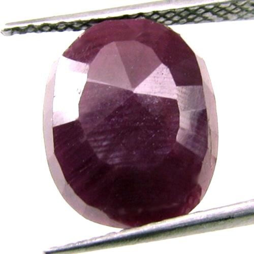 CERTIFIED 8.58Ct Natural Untreated Ruby (MANIK) Oval Faceted Rashi Sun Gemstone