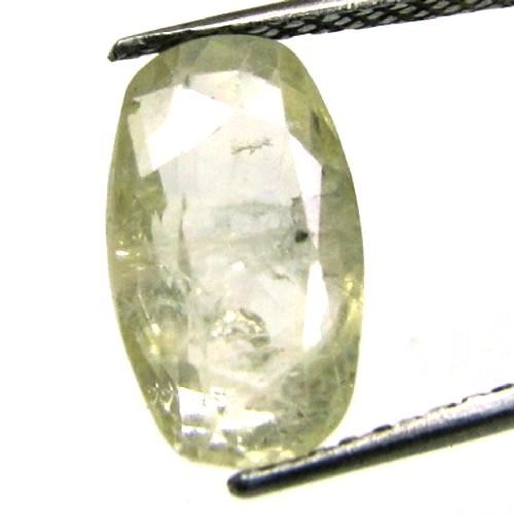 3.9Ct-Natural-Light-Yellow-Sapphire-Oval-Faceted-Gemstone