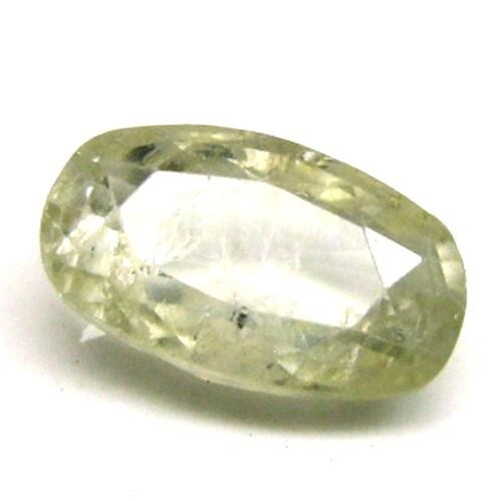 3.9Ct Natural Light Yellow Sapphire Oval Faceted Gemstone