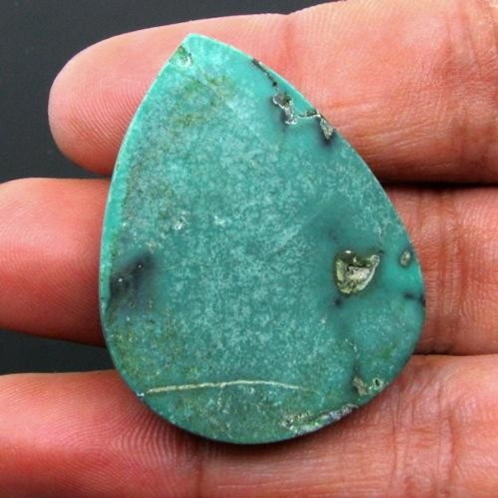65.5Ct Natural Blue Tibet Turquoise Pear Cabochon Gemstone