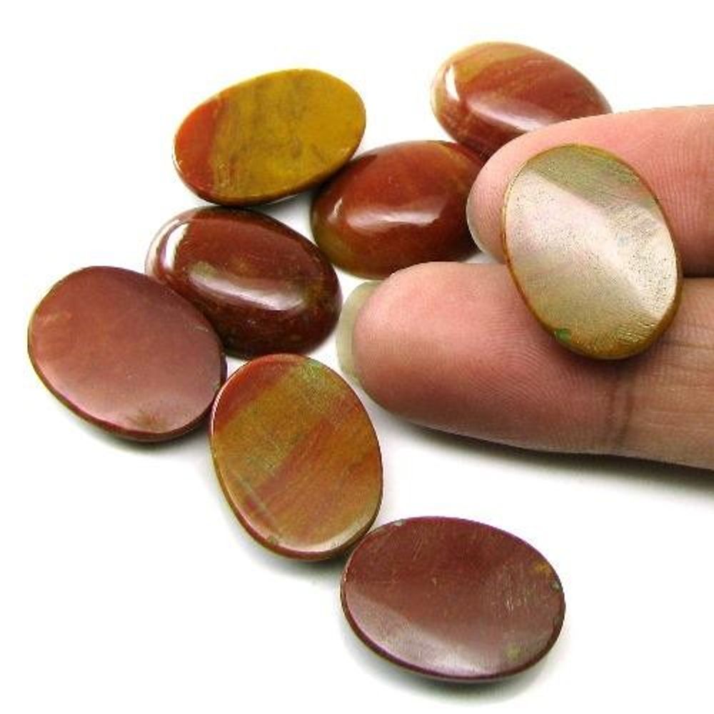 Fine Quality 73.2Ct 8pc Lot Natural Red Jasper Oval 18X13 mm Cabochon Gemstones