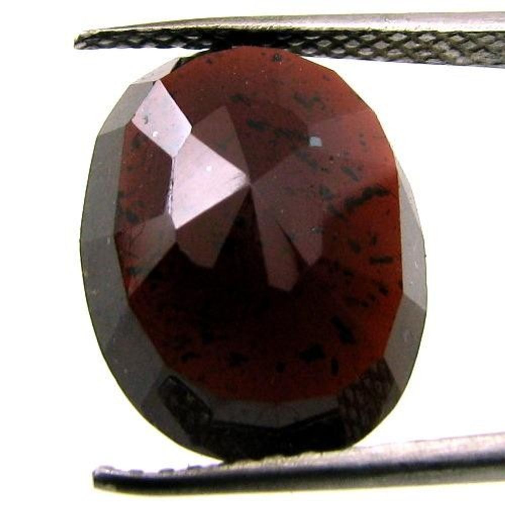 CERTIFIED 8.68Ct  Natural Garnet Gomedh Oval Faceted Astrology Gemstone