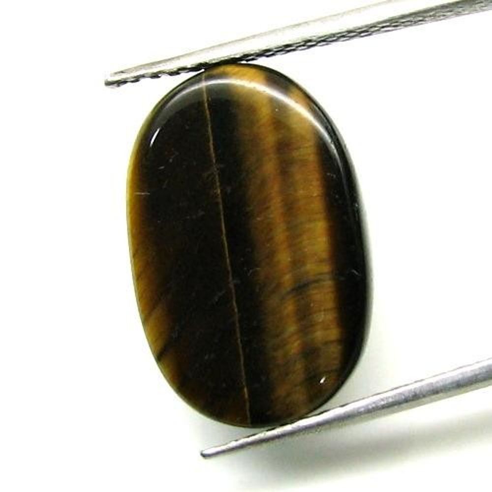Certified 11.37Ct Natural Tiger Eye Oval Cabochon Gemstone