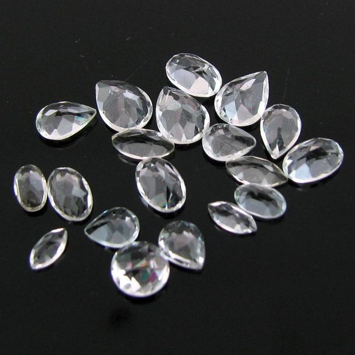 8.4Ct 19pc Wholesale Lot Natural White Topaz Mix Cut Gemstones Parcel