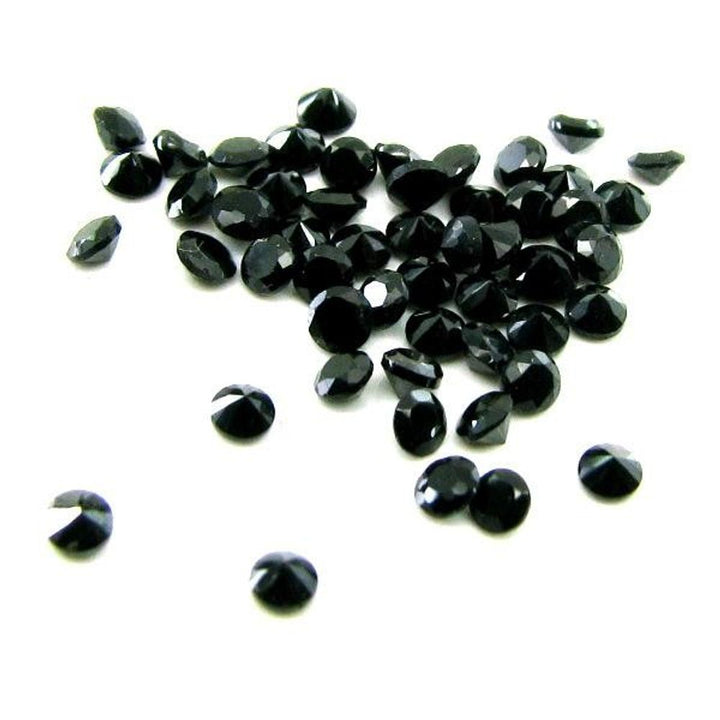 Lot Of 20 Piece Natural Black SPINEL 2mm Round Cut Loose Gemstones