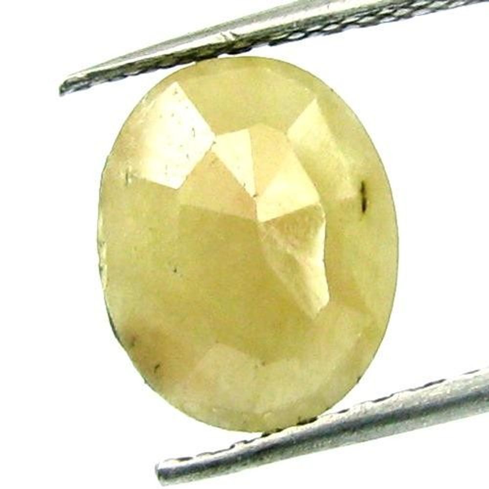 3.7Ct Natural Yellow Sapphire (Pukhraj) Oval Faceted Gemstone