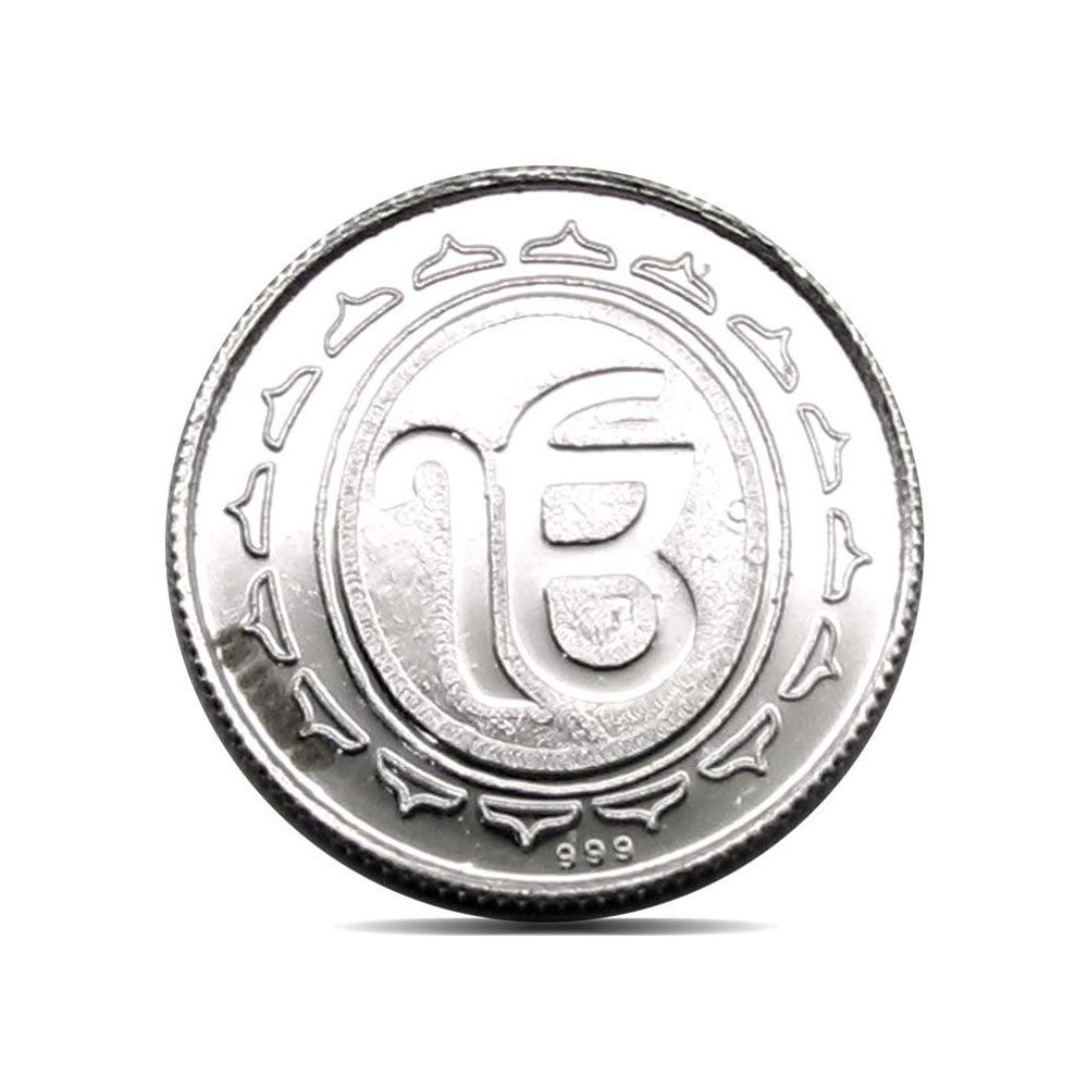Pure Silver Coin 999 BIS Halmarked Guru Nanak Dev
