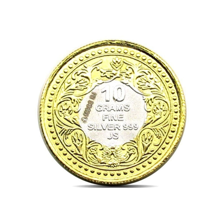 Pure Silver Coin 999 BIS Halmarked King 24K Gold Plating