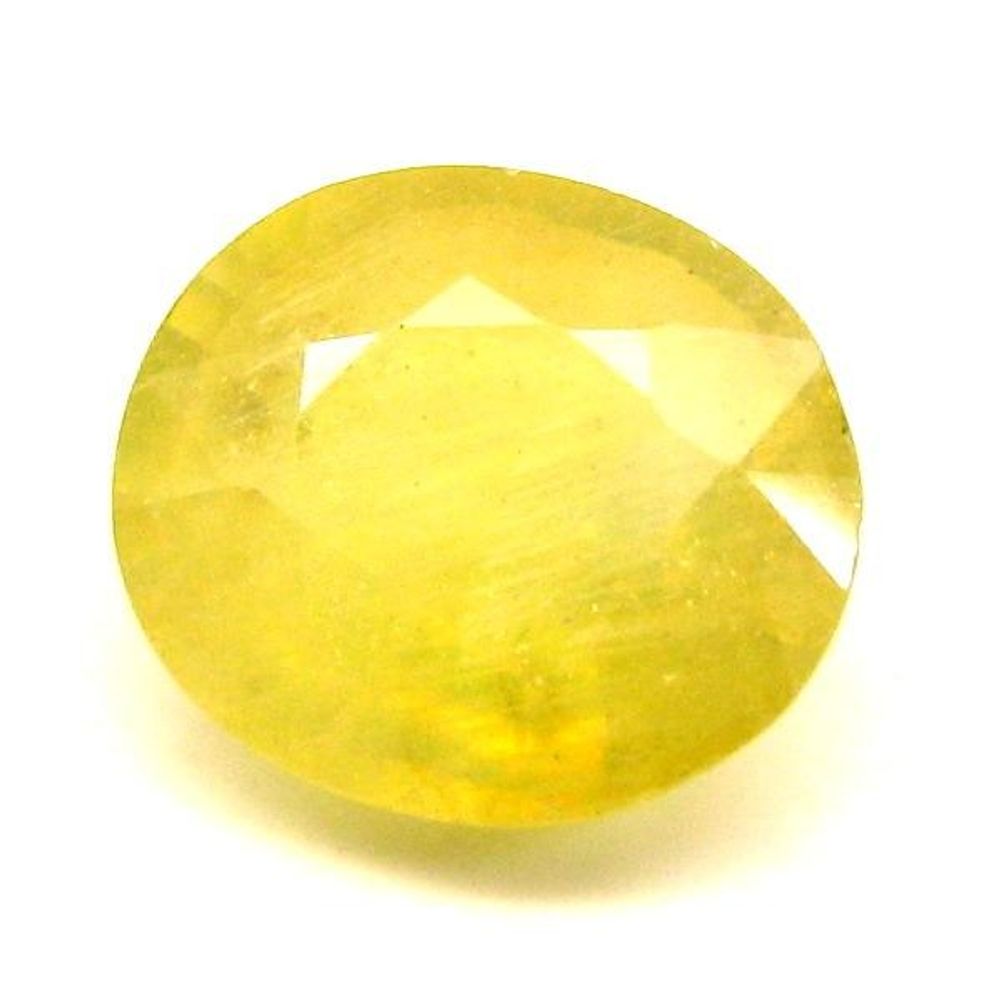 Lab Certified 11.27Ct Natural Yellow Sapphire (Pukhraj) Oval Cut Gemstone