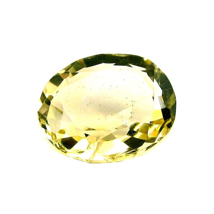 3.55Ct Natural Light Yellow Citrine (Sunella) Oval Cut Gemstone