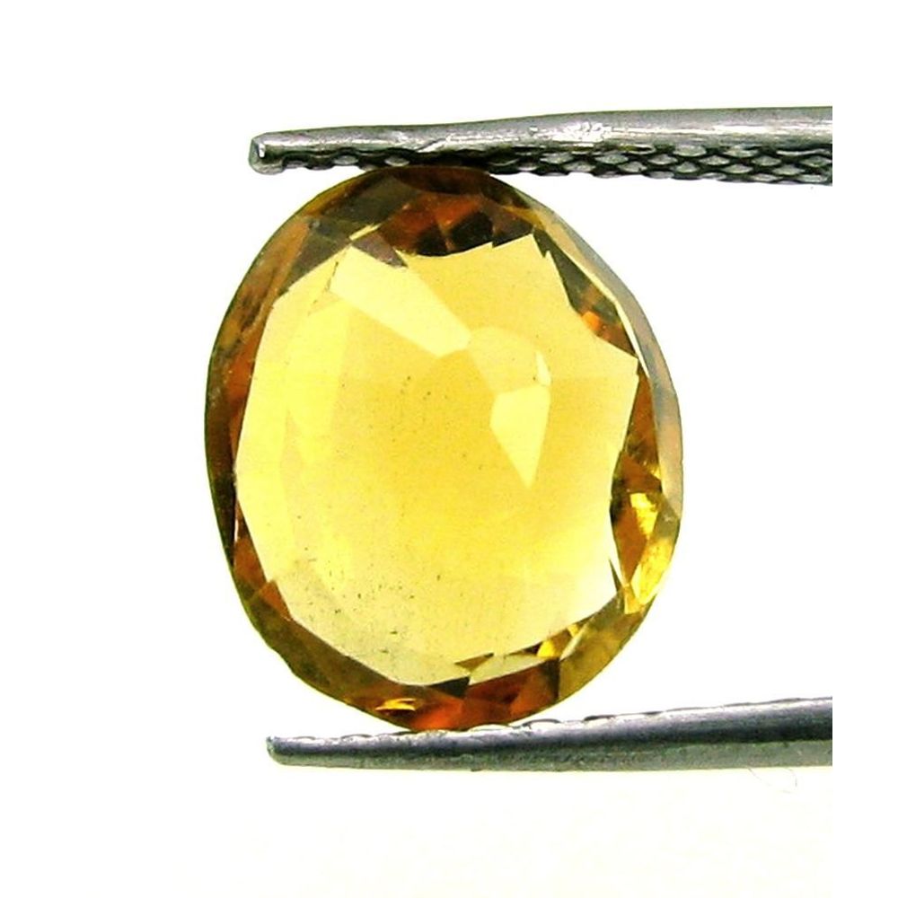 3.1Ct Natural Yellow Citrine (Sunella) Oval Cut Gemstone