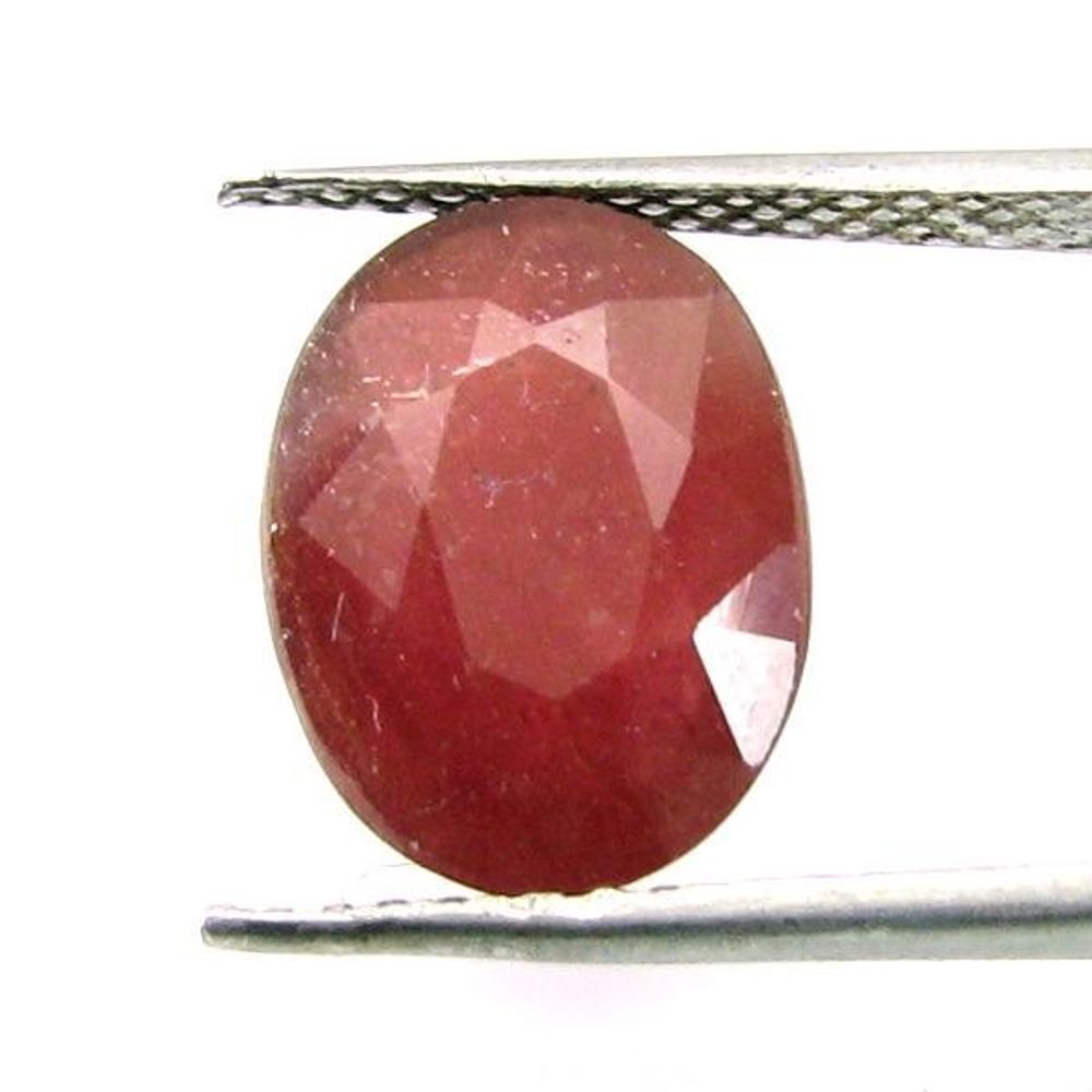 Shinny 6.5Ct Natural Ruby (Manik) Oval Cut Gemstone for Sun