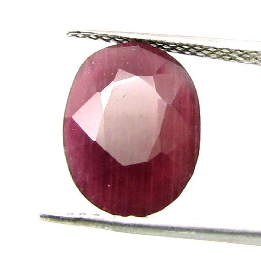 Lustrous 7.05Ct Natural Ruby (Manik) Oval Cut Gemstone for Sun