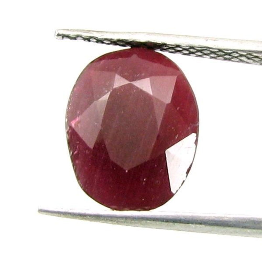 Lustrous 5.5Ct Natural Ruby (Manik) Oval Cut Gemstone for Sun