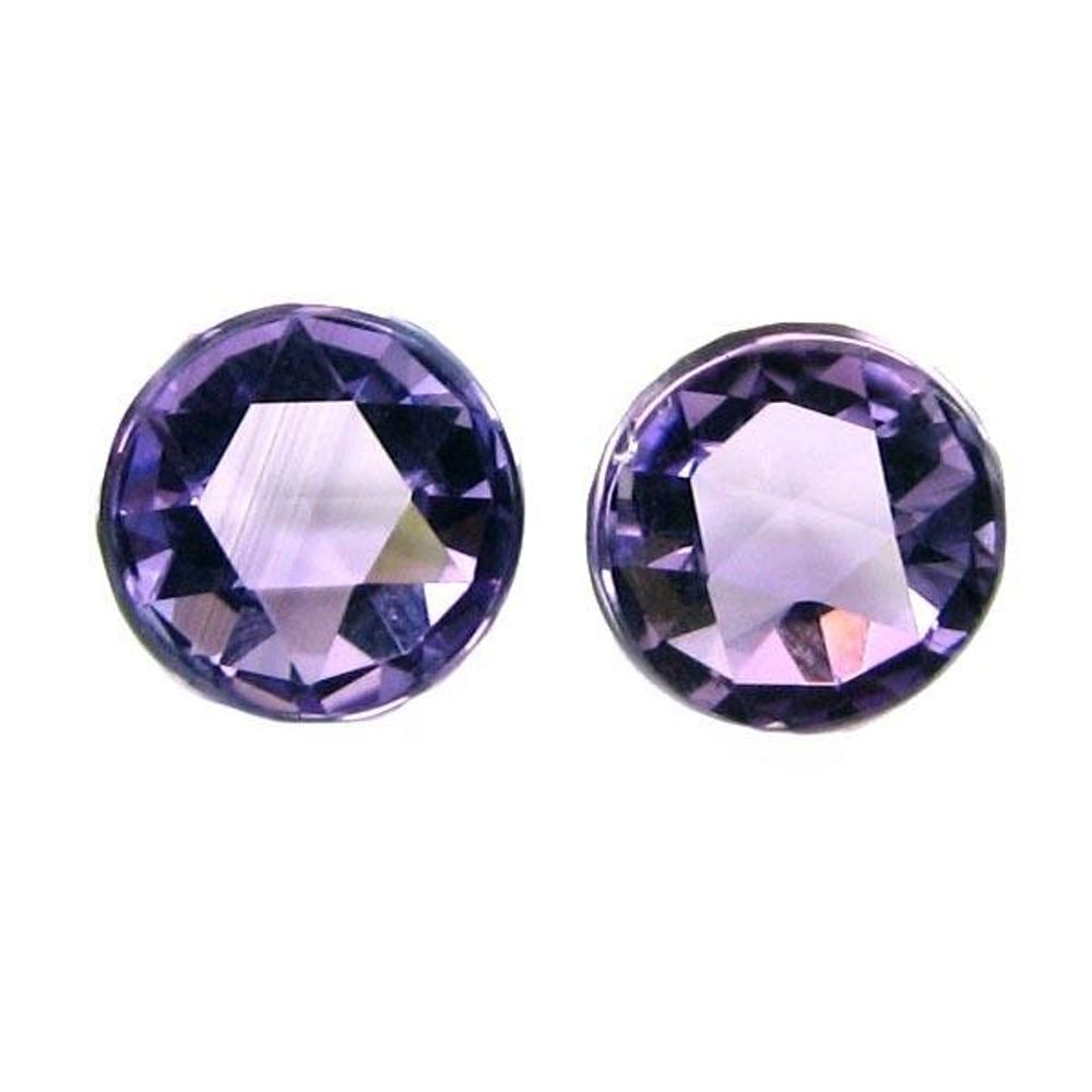 4.85Ct Pair Natural Rose Amethyst (Katella) Round Faceted Gemstones