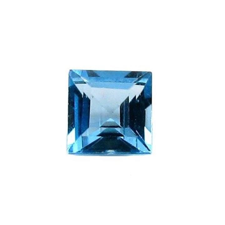 2.2Ct-Natural-Swiss-Blue-TOPAZ-Square-Cut-VVSI-Gemstone