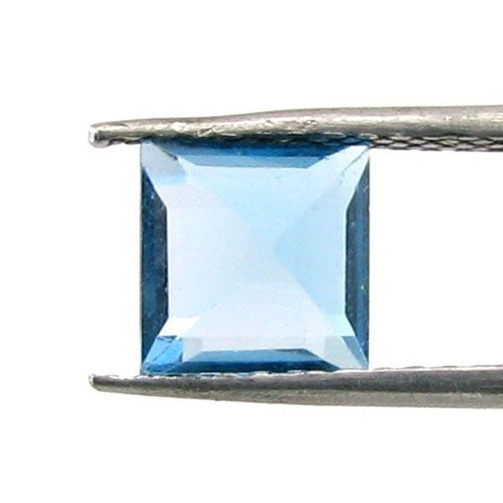 2.2Ct Natural Swiss Blue TOPAZ Square Cut VVSI Gemstone