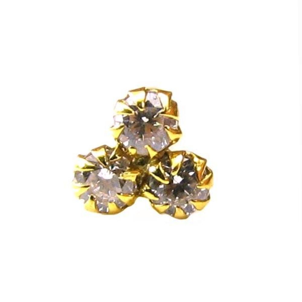 Precious-White-CZ-Piercing-Nose-stud-Pin-Solid-Real-14k-Yellow-Gold