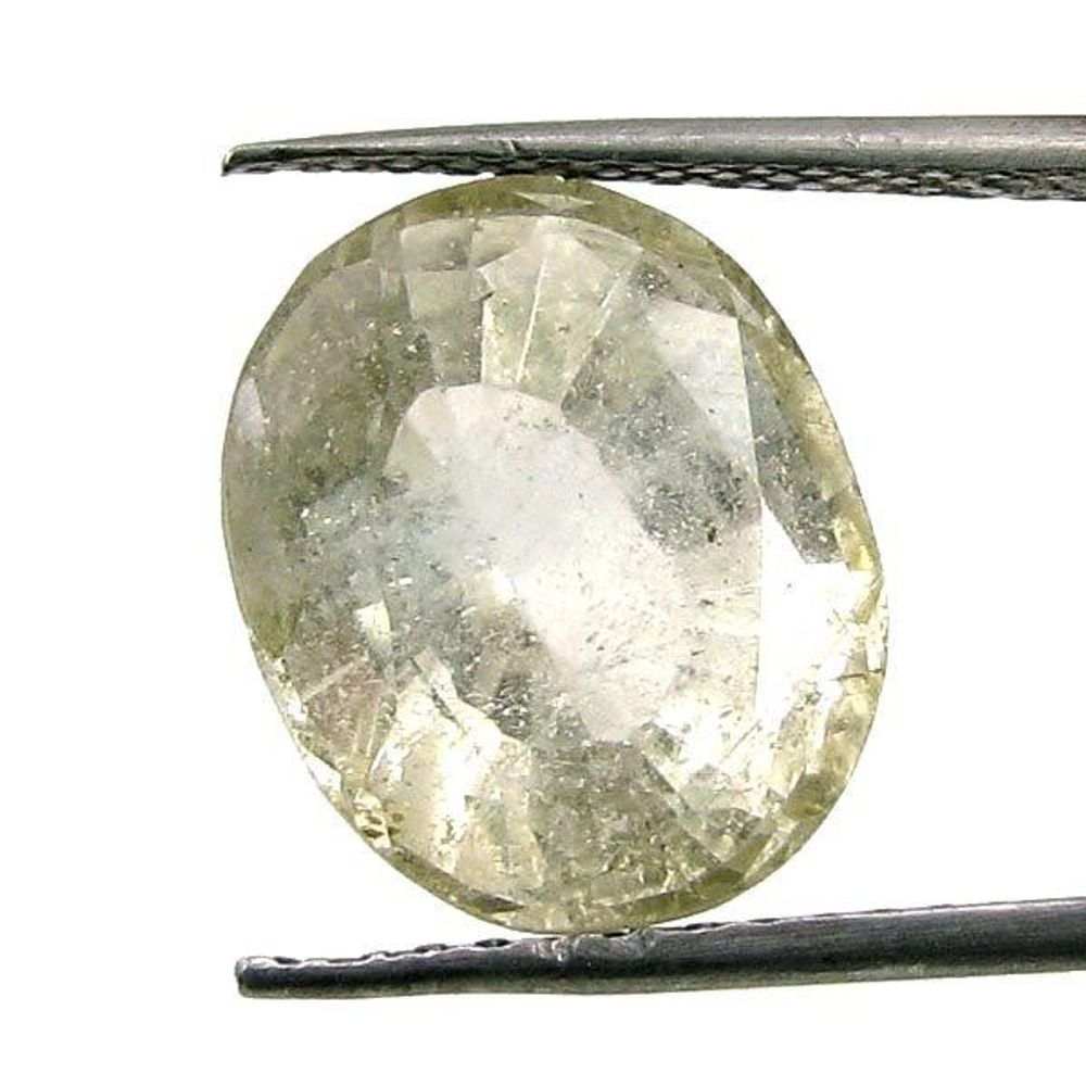 9.4Ct Natural White Topaz Oval Faceted Gemstone
