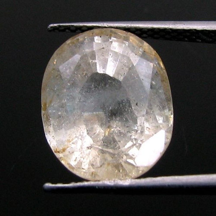 9.4Ct Natural White Topaz Oval Faceted Gemstone