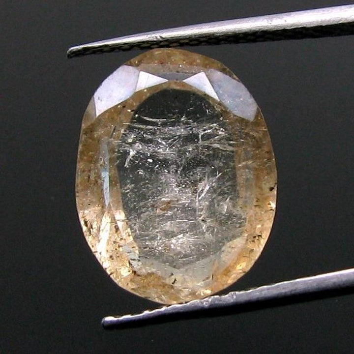 7.1Ct Natural White Topaz Oval Faceted Gemstone