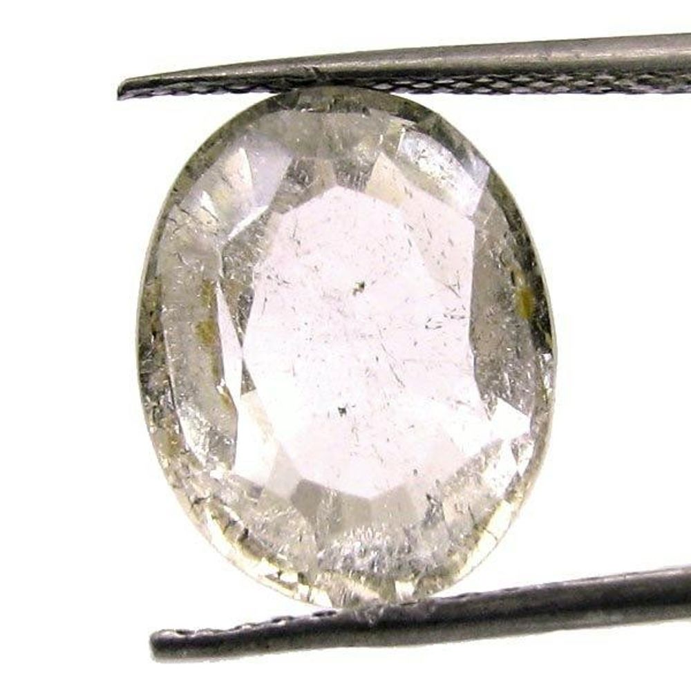 7.8Ct Natural White Topaz Oval Faceted Gemstone