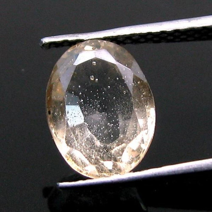 3.1Ct Natural White Topaz Oval Faceted Gemstone