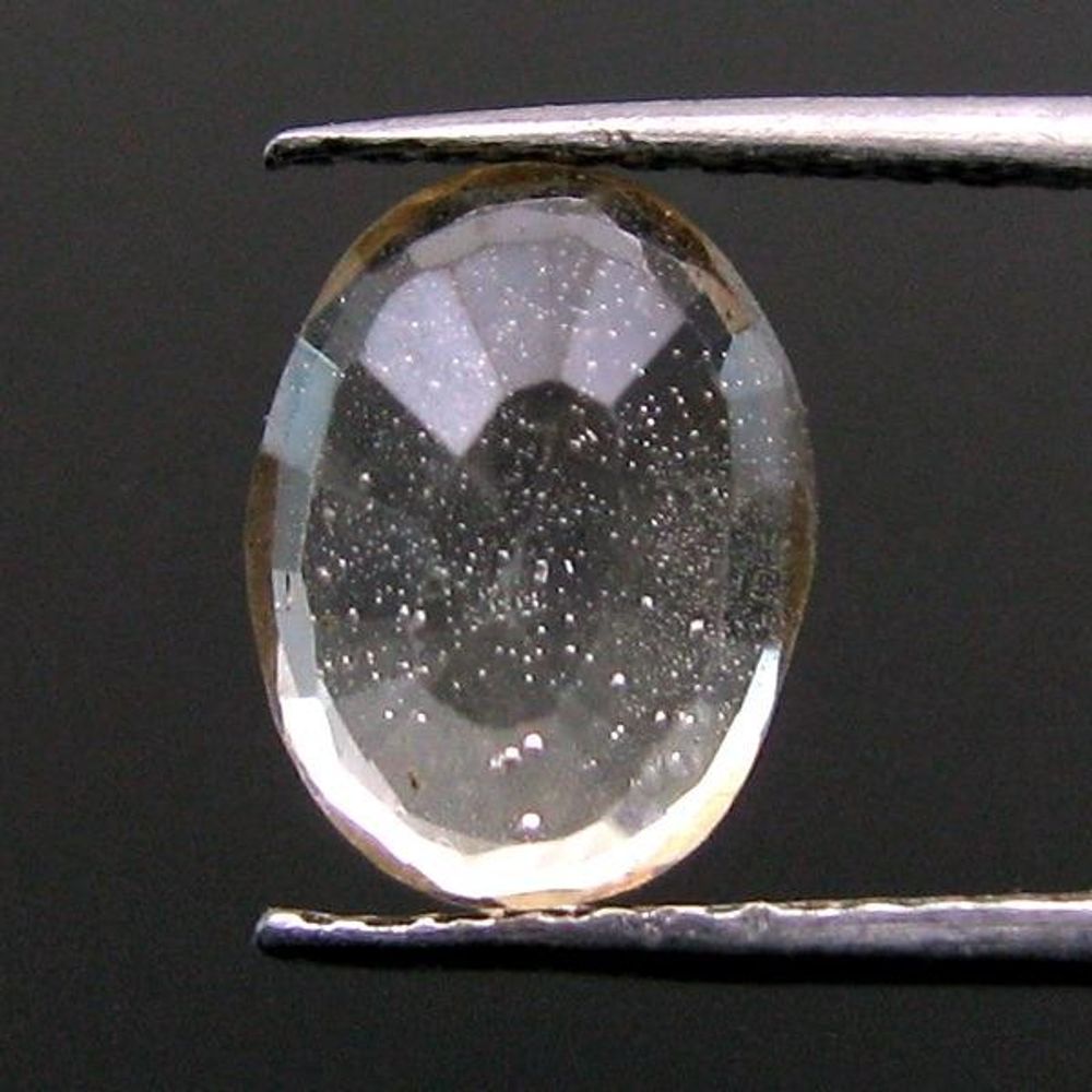 3.1Ct Natural White Topaz Oval Faceted Gemstone