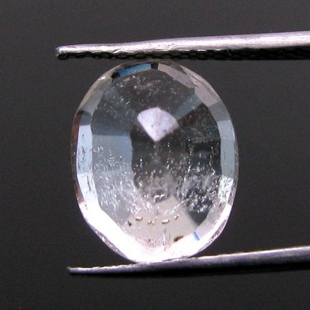 7.4Ct Natural White Topaz Oval Faceted Gemstone