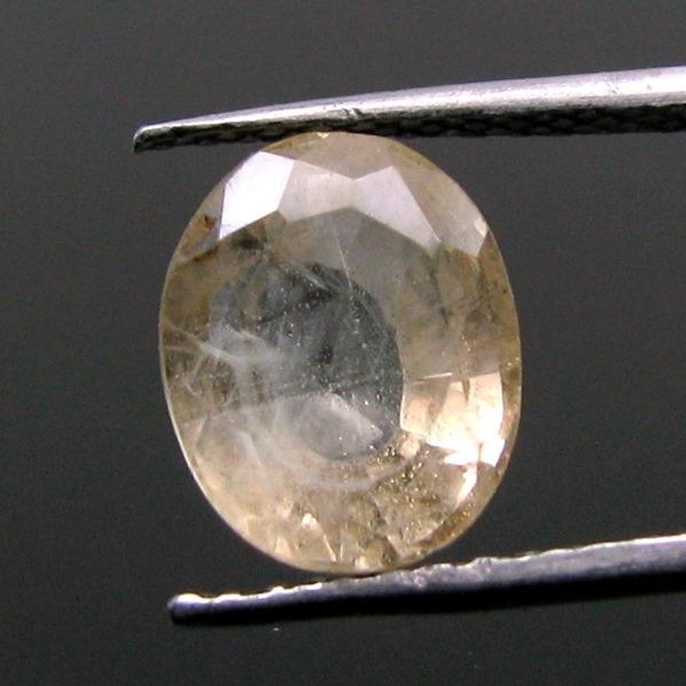 4.1Ct Natural White Topaz Oval Faceted Gemstone