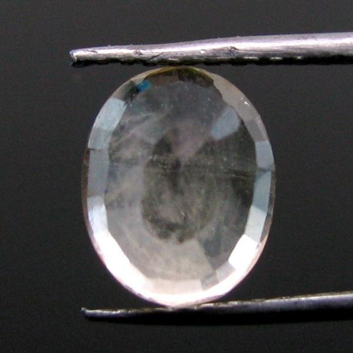 4.1Ct Natural White Topaz Oval Faceted Gemstone