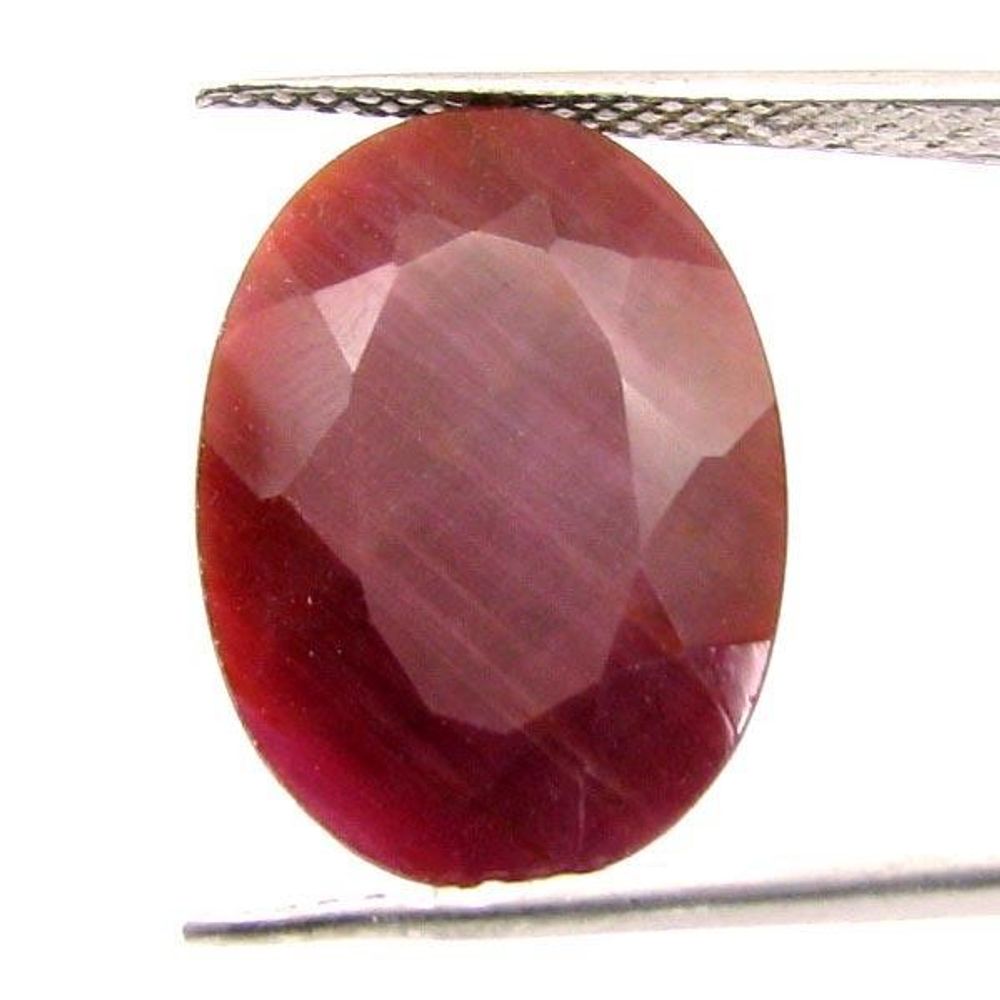 13.1Ct Natural Untreated Ruby (MANIK) Oval Cut Rashi Sun Gemstone