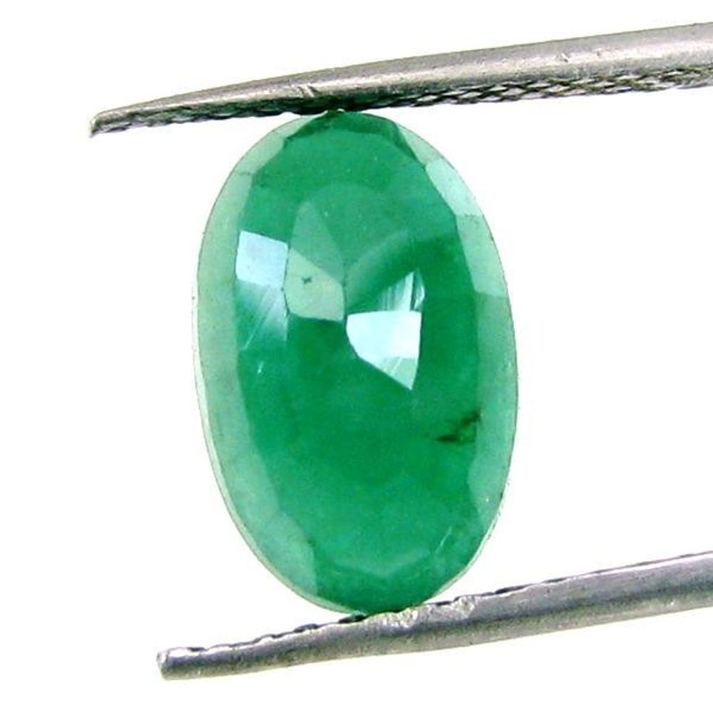 Certified 3.30Ct Natural Green Emerald (Panna) Oval Cut  Rashi Gemstone