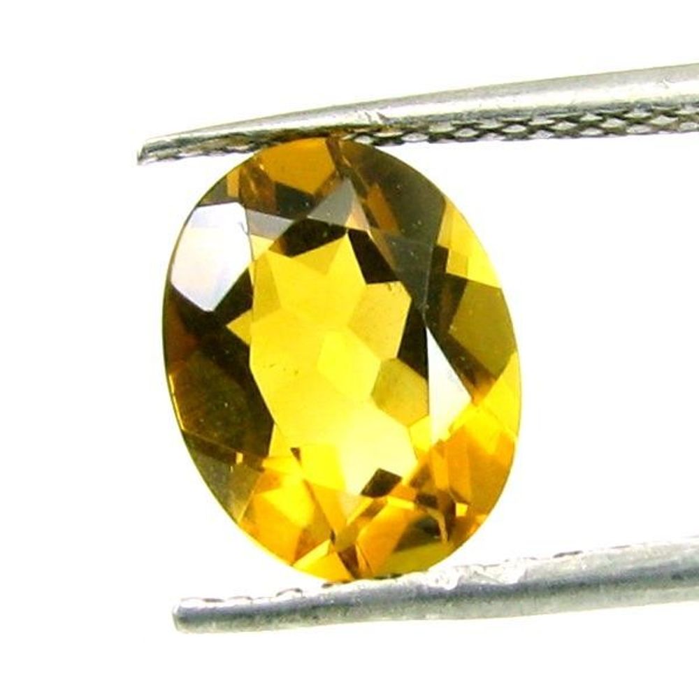 Certified 1.66Ct Natural Yellow Citrine (Sunella) Oval Cut Gemstone