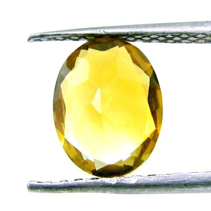 Certified 1.66Ct Natural Yellow Citrine (Sunella) Oval Cut Gemstone