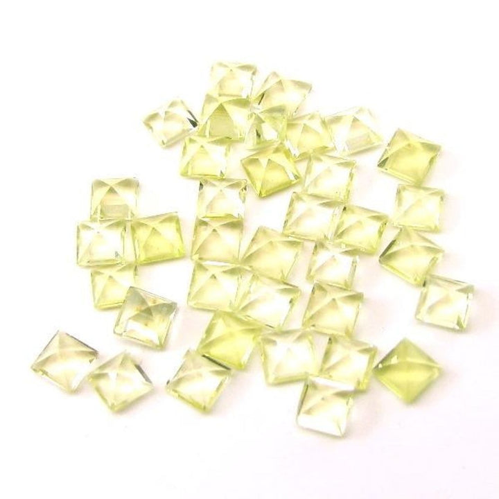 10.7Ct 36pc Lot Natural Lemon Quartz Square Shape Gemstones